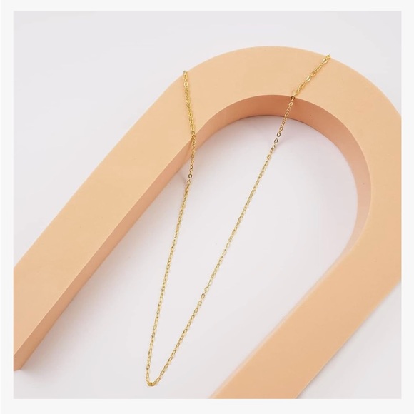 NEW 10k Solid Gold 16” Made in Italy Stamped Diamond Cut Cable Chain. - Picture 5 of 5